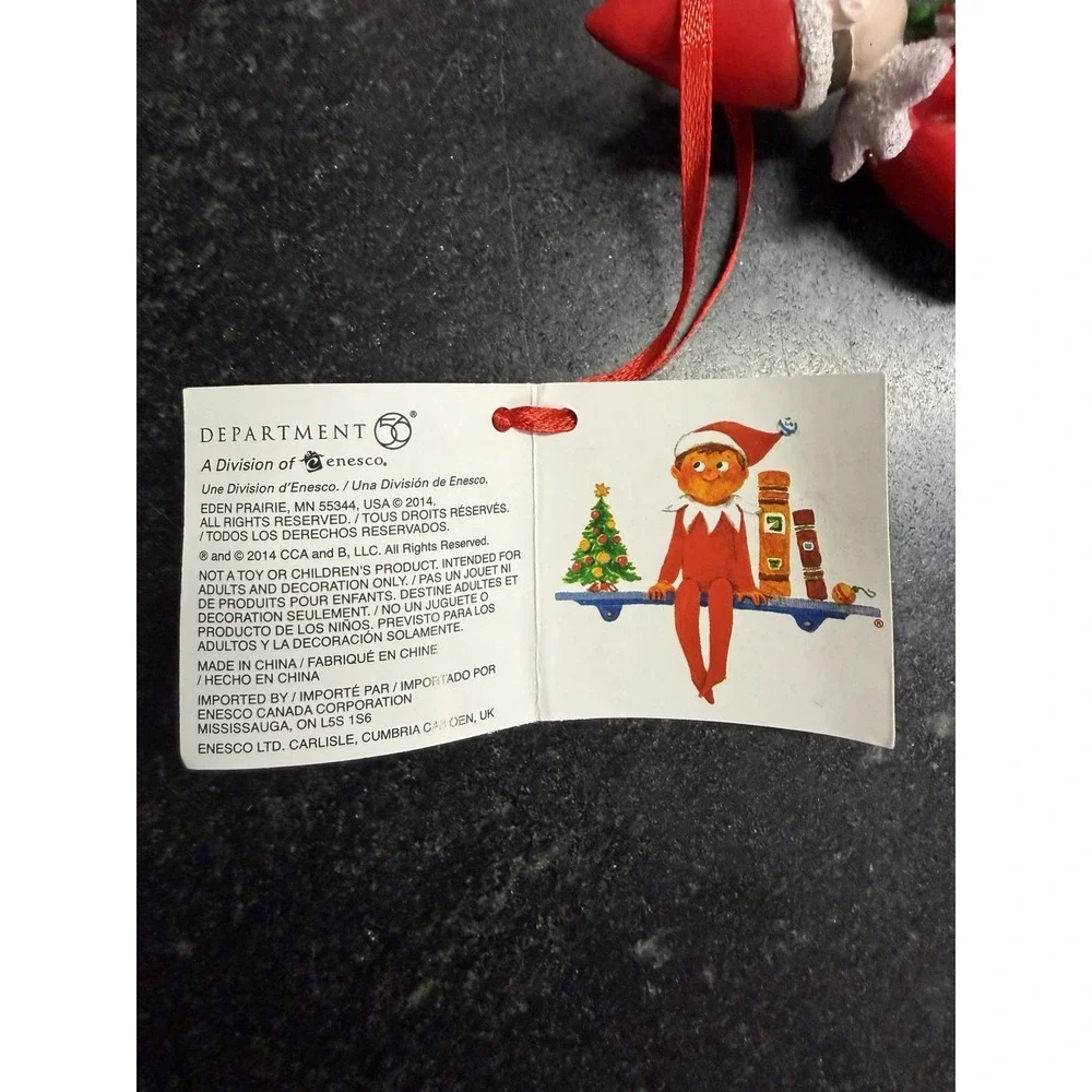 New W/Tags Department 56 Elf‎ On The Shelf Personalization Christmas Ornament